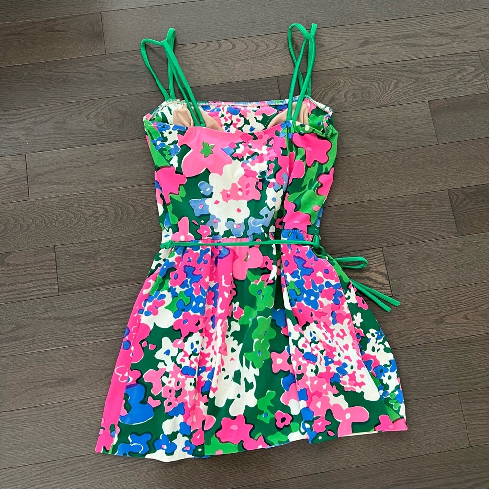 Vintage 60’s / 70’s sea waves romper swim dress - Picture 2 of 5